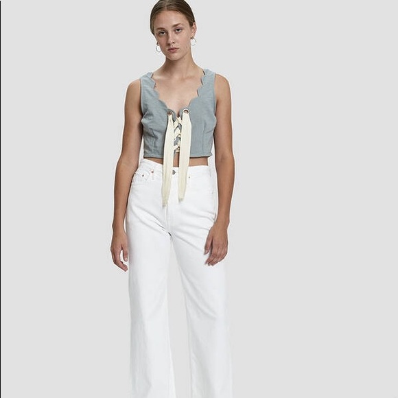 farrow tameka lace up crop top - Picture 1 of 7